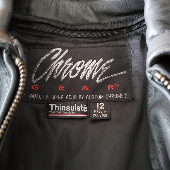 Womens leather biker jacket - Picture 5 of 9